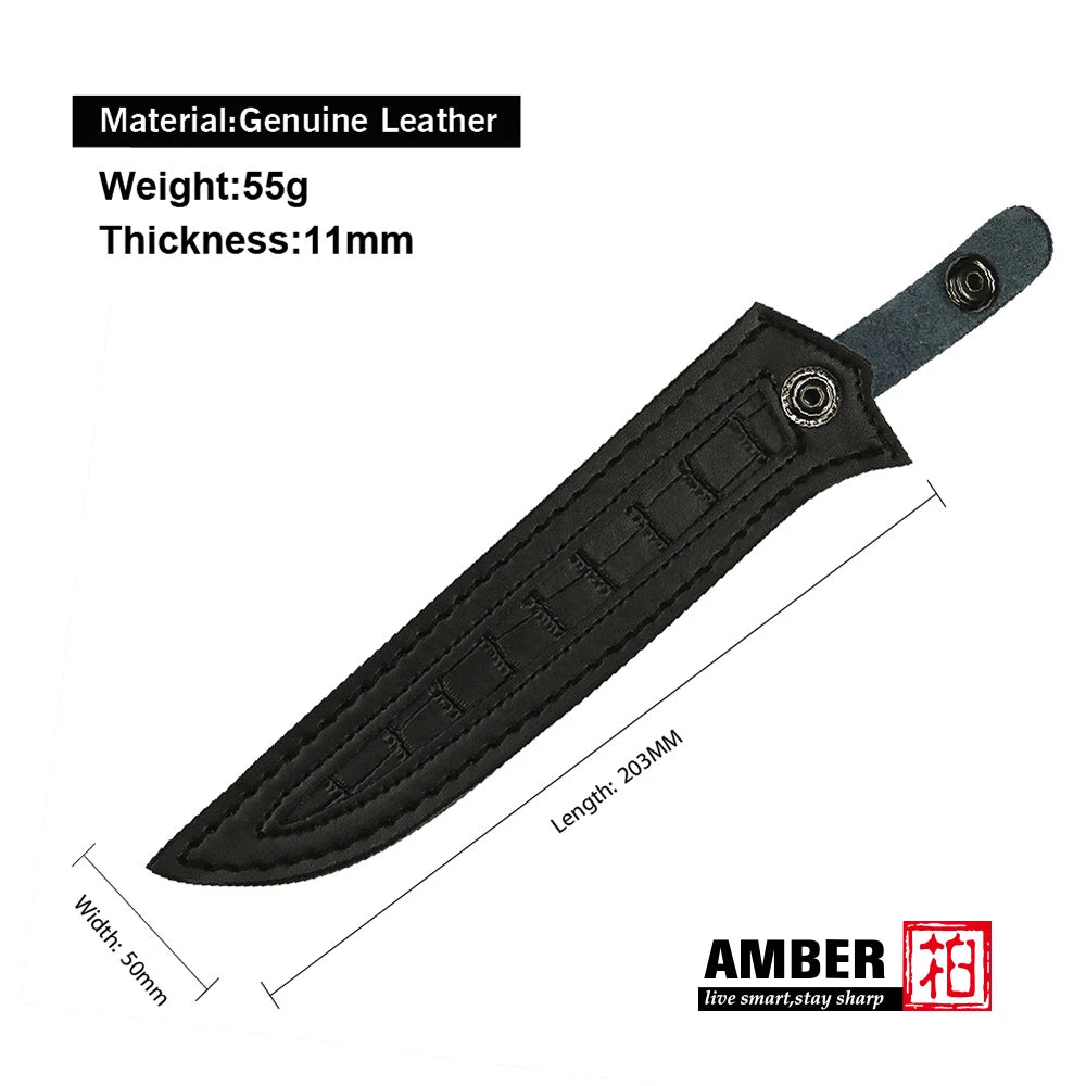 Amber 8 Inch Kitchen Knife 37 Layers AUS10V Japanese Chef Kiritsuke Utility Boning Knives Handmade Cooking Tools Olive Wood HD