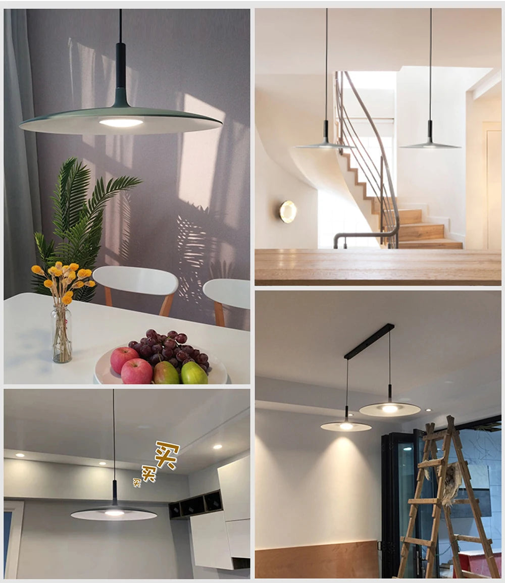 Modern Nordic Pendant Lights Minimalist Hanging Lamps Art Designer Metal LED Chandelier for Kitchen Living Bedroom Bar Decro