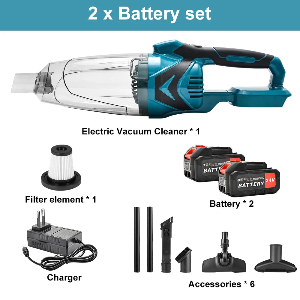 10000PA Electric Vacuum Cleaner Cordless Handheld Home Car Dual Use for Home Pet Hair Cleaning Power Tool For Makita 18V Battery