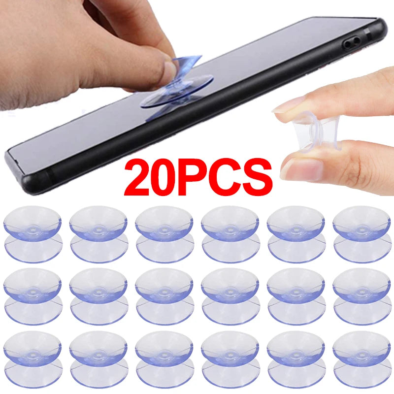 5/20PCS Double Sided Suction Cup DIY Oxygen Tube Fixed Sucker Pads Glass Car Window Kitchen Table Top Spacer Holders 20/30/35mm
