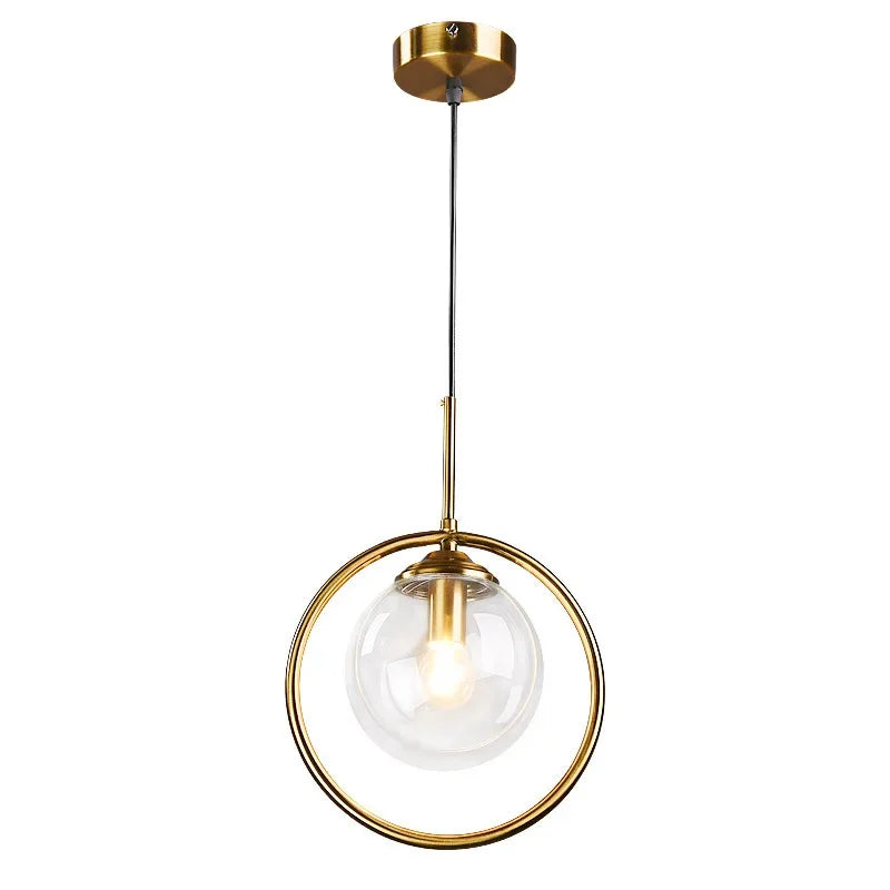 Modern Led Bedside Pendant Light Fixture Nordic Indoor Golden Iron Hanging Lamp Luminaire Kitchen Dining Room Home Decor Lights