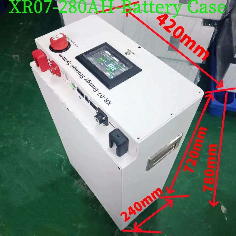 XR08-48V280AH 16S48V Solar Home Energy Storage LiFePO4 Battery bank/Case/Box DIY Kit for JK-BMS-3.2LCD EVE CATL 280AH 302AH