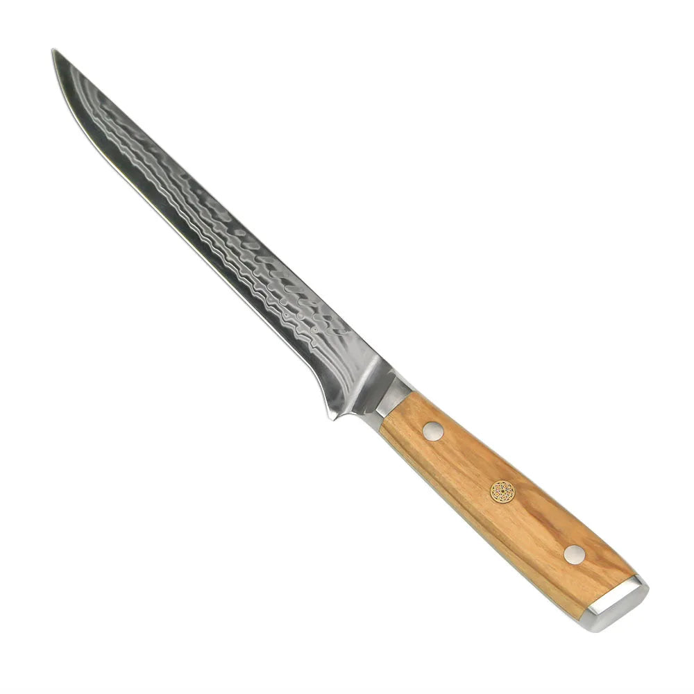 Amber 8 Inch Kitchen Knife 37 Layers AUS10V Japanese Chef Kiritsuke Utility Boning Knives Handmade Cooking Tools Olive Wood HD