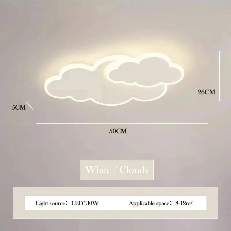 Cloud Shaped Children's Room Bedroom LED Ceiling Lamp Nordic Modern Living Room Decoration Home Dining Room Kitchen Chandelier