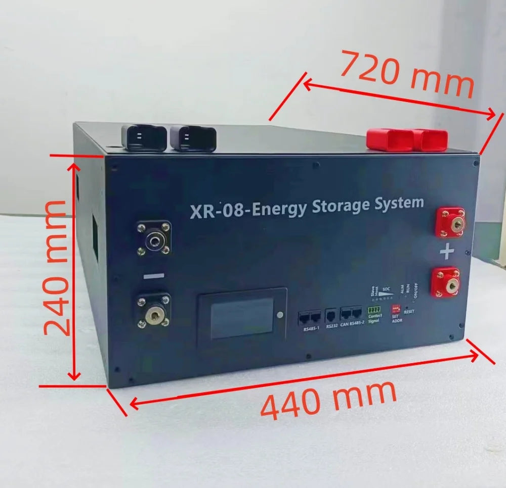 XR08-48V280AH 16S48V Solar Home Energy Storage LiFePO4 Battery bank/Case/Box DIY Kit for JK-BMS-3.2LCD EVE CATL 280AH 302AH
