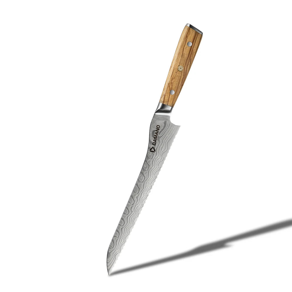 Amber 8 Inch Kitchen Knife 37 Layers AUS10V Japanese Chef Kiritsuke Utility Boning Knives Handmade Cooking Tools Olive Wood HD