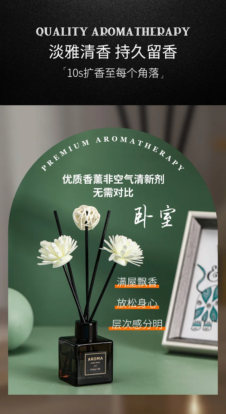 50ml Home Series Aromatherapy Reed Diffuser Oil Long Lasting Indoor Home Perfume Air Freshener Oil Set for Hotel Home Toilet