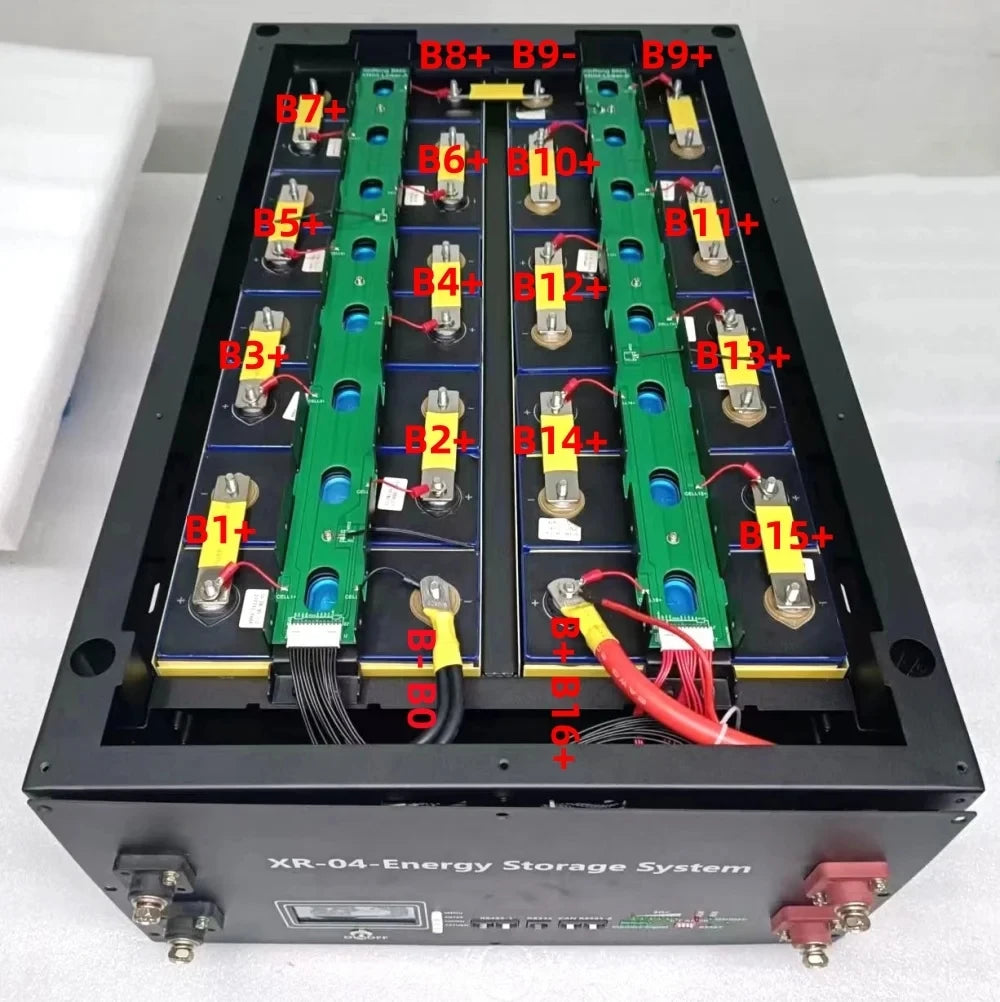 XR08-48V280AH 16S48V Solar Home Energy Storage LiFePO4 Battery bank/Case/Box DIY Kit for JK-BMS-3.2LCD EVE CATL 280AH 302AH