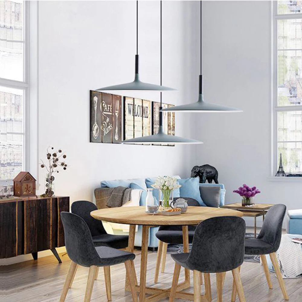 Modern Nordic Pendant Lights Minimalist Hanging Lamps Art Designer Metal LED Chandelier for Kitchen Living Bedroom Bar Decro