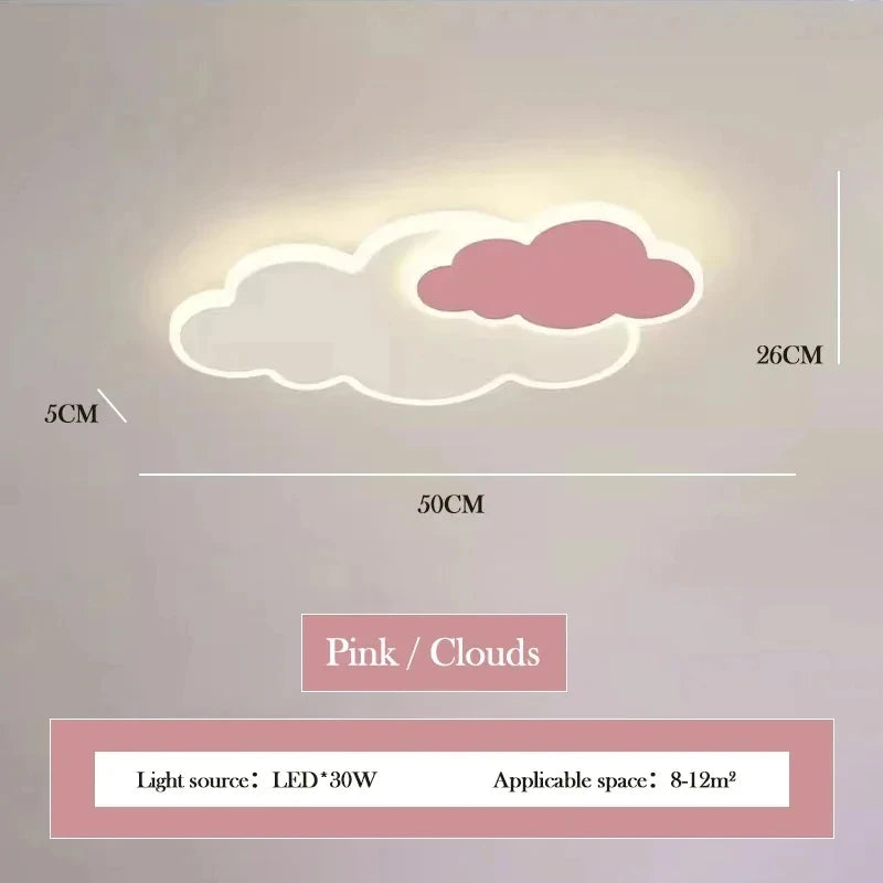 Cloud Shaped Children's Room Bedroom LED Ceiling Lamp Nordic Modern Living Room Decoration Home Dining Room Kitchen Chandelier