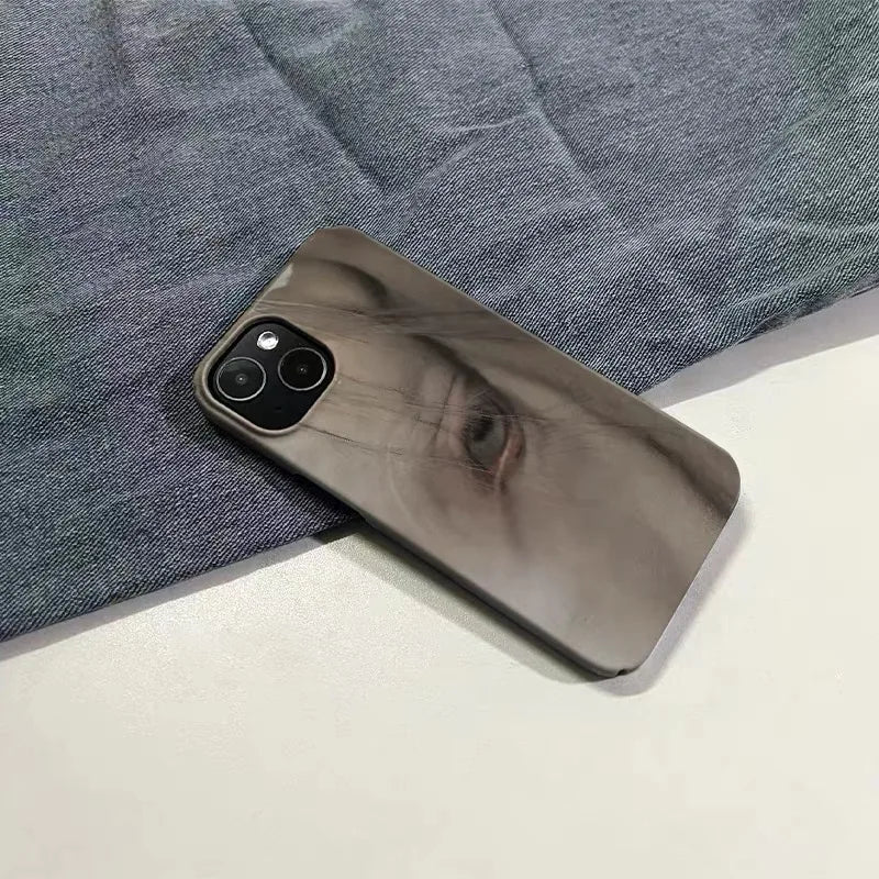Ins Korean Brown White Horse Phone Case for IPHONE 17 Air 16E 15 PROMAX 14 Plus 13 12 MINI 11 PRO 16Plus XR Acrylic Phone Cover