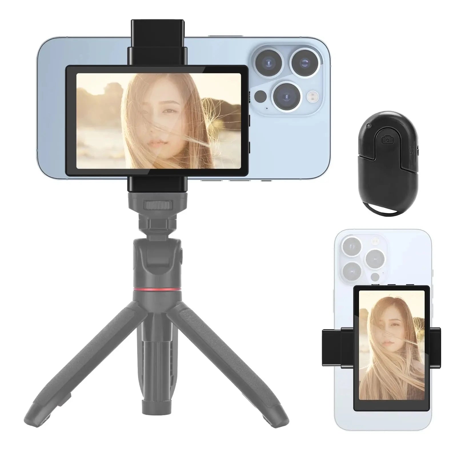 KingMa PH01 PH02 Monitor Screen for using phone rear camera for Smartphone Selfie Vlog Video Recording Live Stream