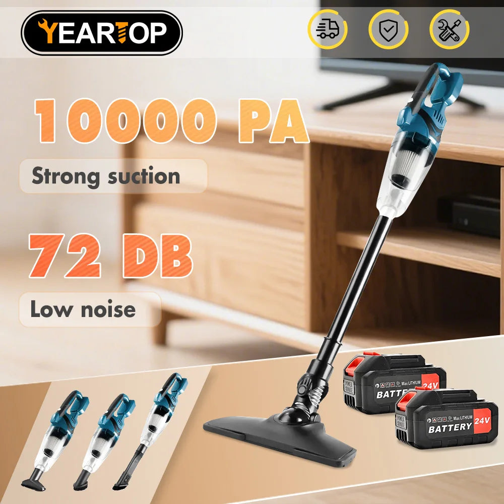10000PA Electric Vacuum Cleaner Cordless Handheld Home Car Dual Use for Home Pet Hair Cleaning Power Tool For Makita 18V Battery