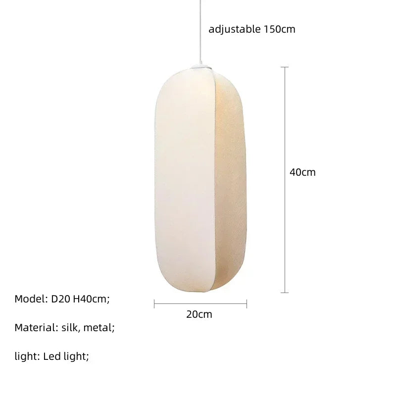Vintage Industrial Art Cloth Fabric Paper LED Pendant Lights Creative Hand Knitted Lamps for Bedroom Home Decoration Chandelier