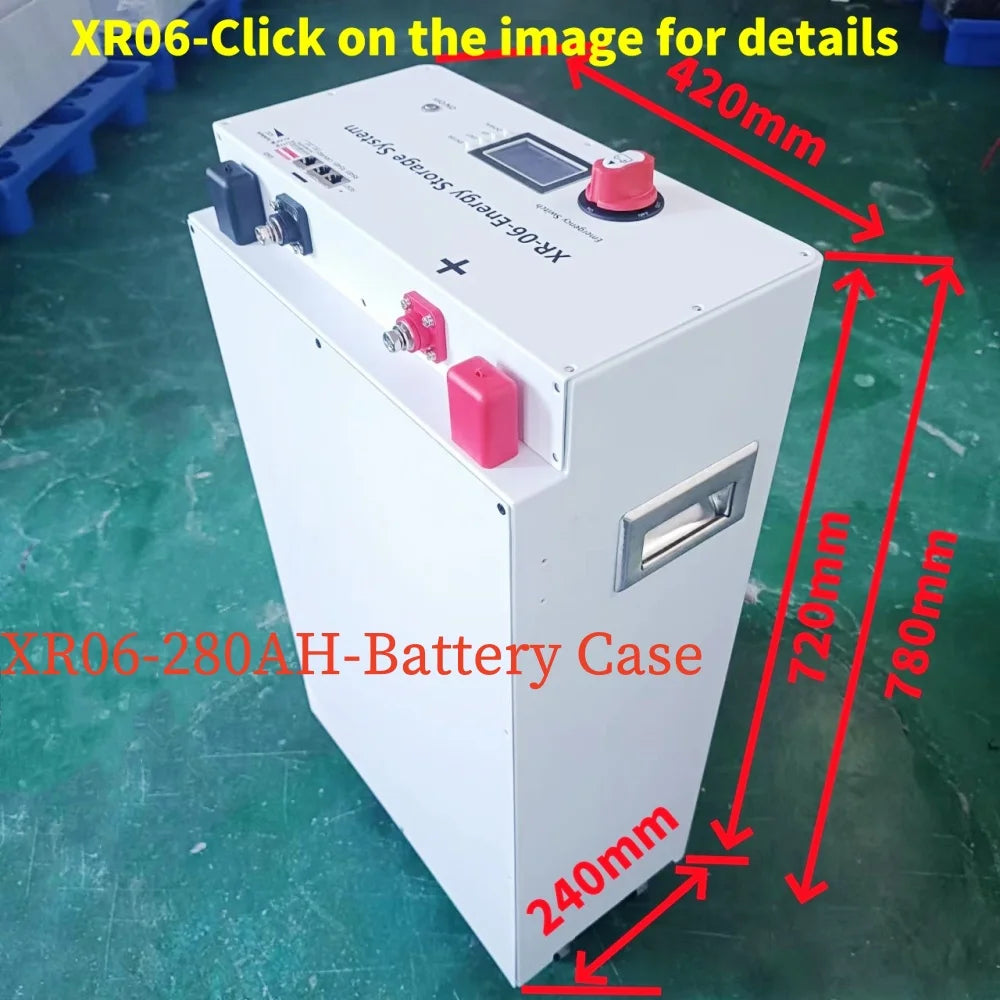 XR08-48V280AH 16S48V Solar Home Energy Storage LiFePO4 Battery bank/Case/Box DIY Kit for JK-BMS-3.2LCD EVE CATL 280AH 302AH