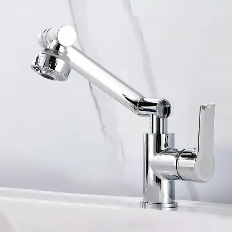 Stainless Steel Universal 1080° Rotary Faucet, Hot And Cold Water Faucet Double Outlet Mode, Suitable For Bathroom Kitchen Sink