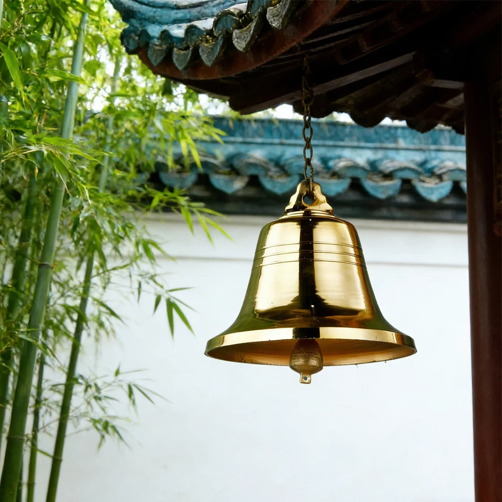 1pc Brass Bell Pendants 5/6/7Inch Wind Bell Hanging Decoration Jingle Bells For Festival Party Garden Home Decor Wind Chimes