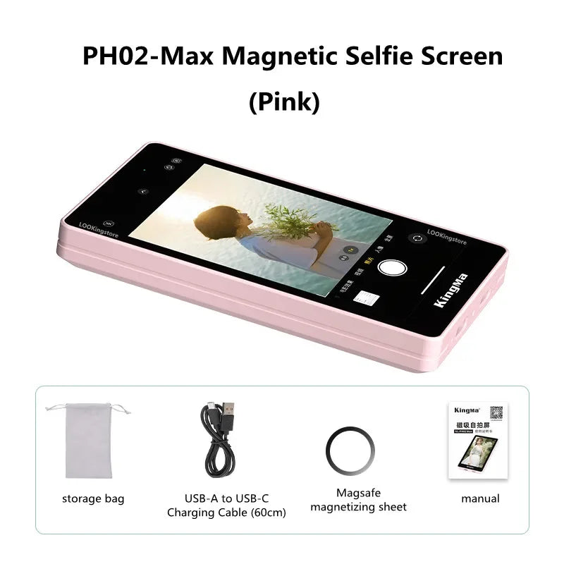 KingMa PH01 PH02 Monitor Screen for using phone rear camera for Smartphone Selfie Vlog Video Recording Live Stream