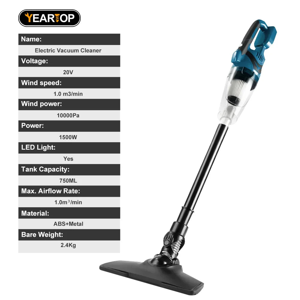 10000PA Electric Vacuum Cleaner Cordless Handheld Home Car Dual Use for Home Pet Hair Cleaning Power Tool For Makita 18V Battery