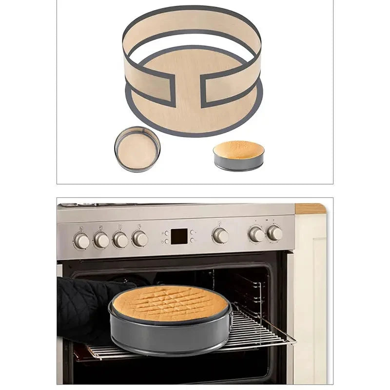 Detachable Baking Mat - Non-stick High-Temp Fiberglass Silicone, Cake Bread Liner Reusable Baking Pan Mat Kitchen Accessories