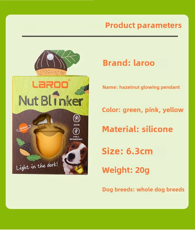 Dog Glow-in-the Dark Pendant Walk Dogs Pet Fun Led Rechargeable Pendants Waterproof Night Prevent Lost Pet Products Accessories