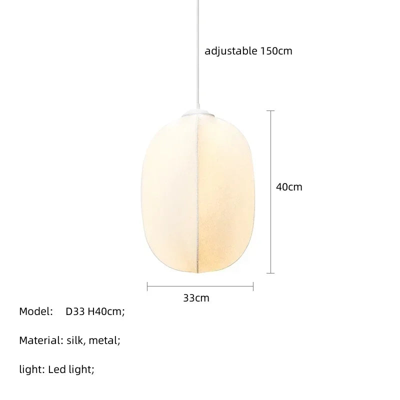 Vintage Industrial Art Cloth Fabric Paper LED Pendant Lights Creative Hand Knitted Lamps for Bedroom Home Decoration Chandelier