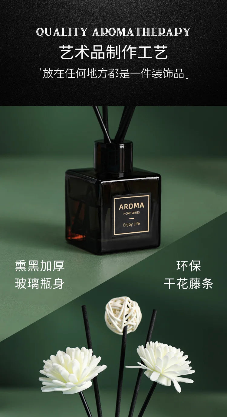 50ml Home Series Aromatherapy Reed Diffuser Oil Long Lasting Indoor Home Perfume Air Freshener Oil Set for Hotel Home Toilet