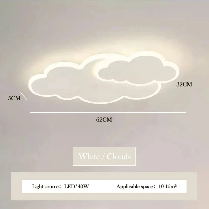 Cloud Shaped Children's Room Bedroom LED Ceiling Lamp Nordic Modern Living Room Decoration Home Dining Room Kitchen Chandelier