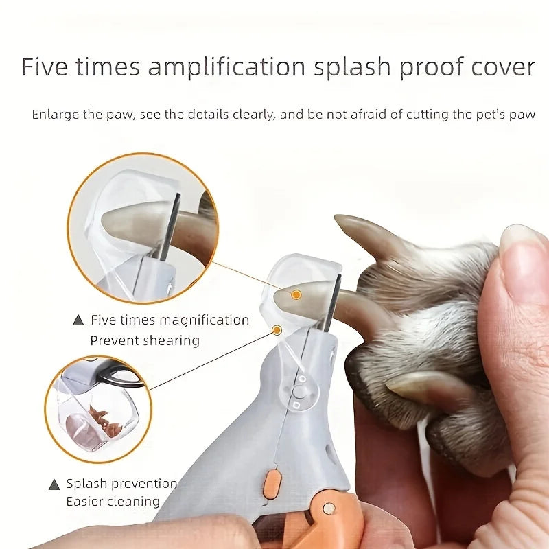 LED Light Pet Nail Clipper With Amplification Function Dog Cat Special Nail Trimmer Tool PetGrooming Cleaning Supplies
