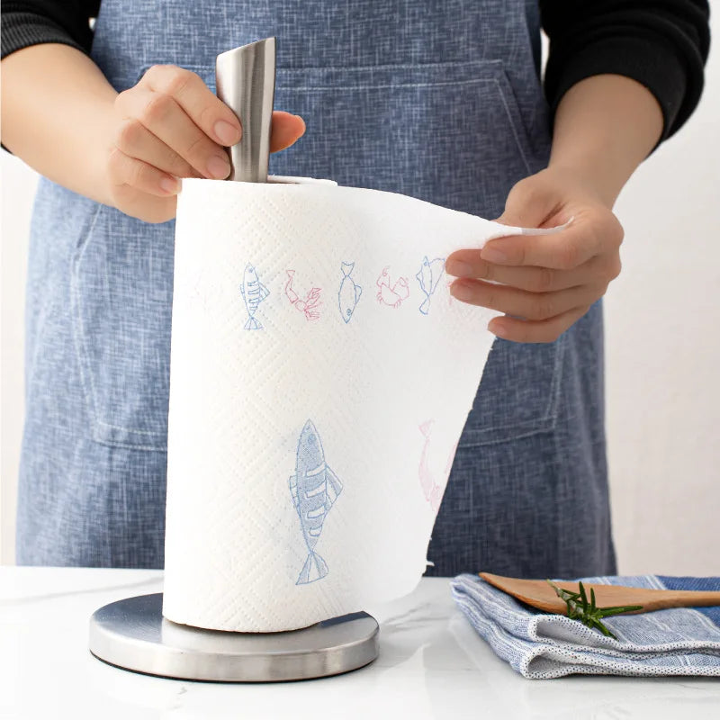 The Kitchen Vertical Tissue Holder Tissue Holder Restaurant Roll Paper Rack Stainless Steel Table Towel Holder Without Punching