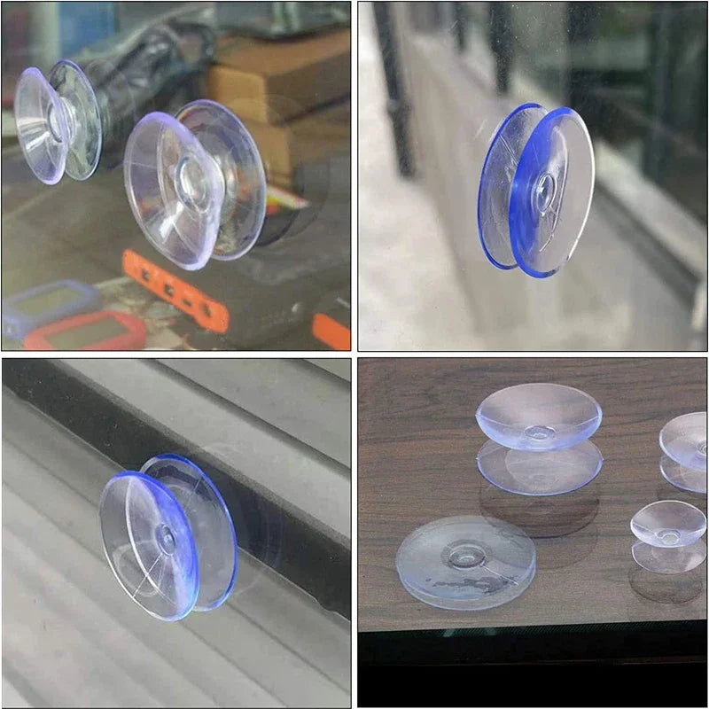 5/20PCS Double Sided Suction Cup DIY Oxygen Tube Fixed Sucker Pads Glass Car Window Kitchen Table Top Spacer Holders 20/30/35mm