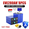 EU Hot Sale 280AH 304AH 314AH LiFePO4 Battery Grade A Rechargeable Cell Solar Home Storage EV Marine Boat Caravan EU VAT FREE