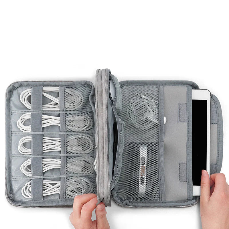 Electronics Protective Storage Bags for Cable Organizer Bag Handheld Tech Pouch for Tablet Phones & Power Banks Organizador Case