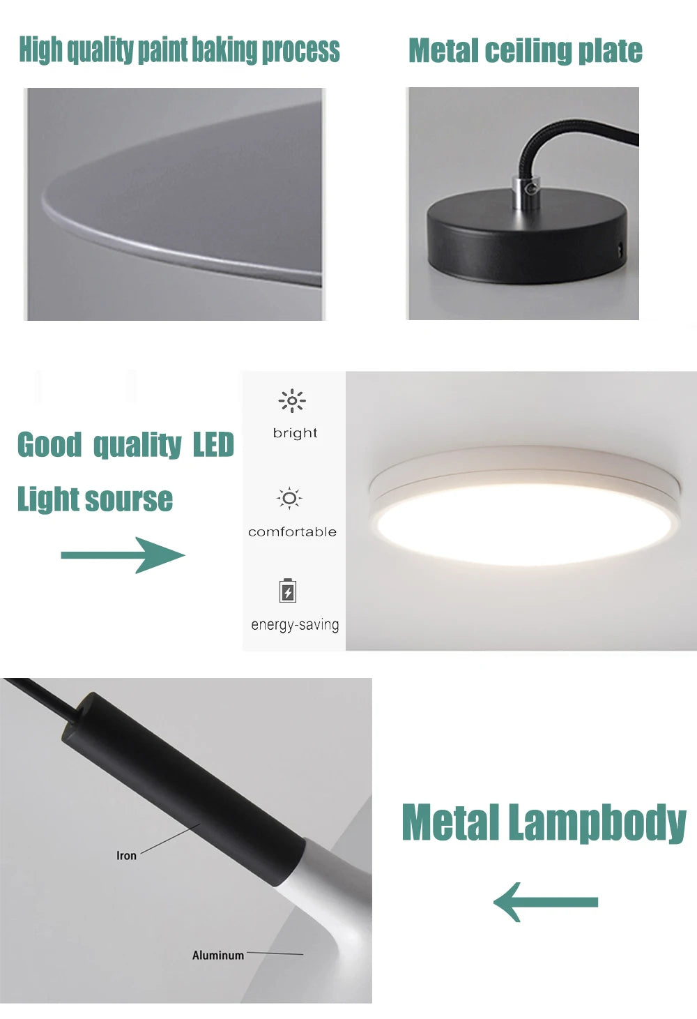 Modern Nordic Pendant Lights Minimalist Hanging Lamps Art Designer Metal LED Chandelier for Kitchen Living Bedroom Bar Decro