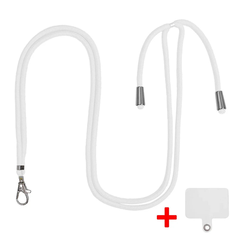 Cell Phone Lanyard Crossbody Adjustable Neck Strap for Around The Hand with Clear Tether Tab for Most Full Coverage Phones Case