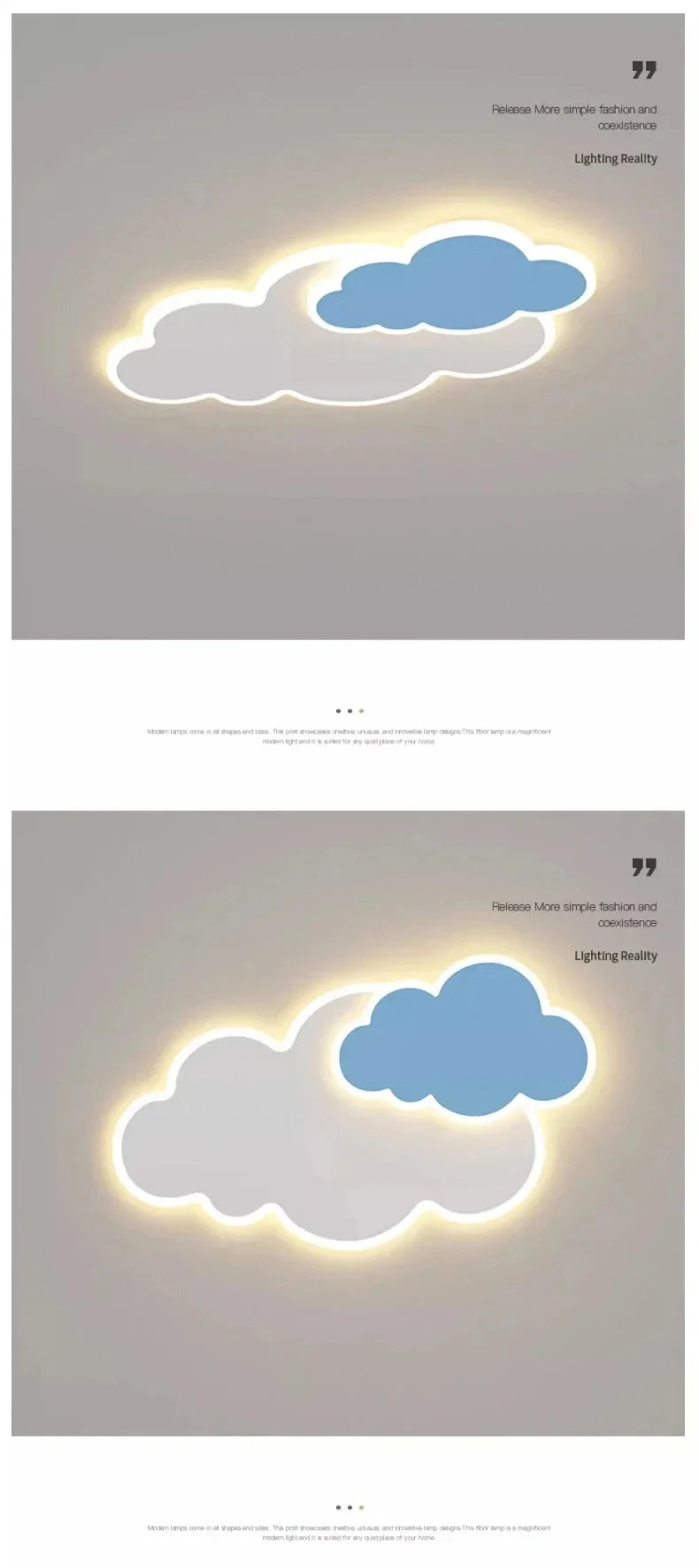 Cloud Shaped Children's Room Bedroom LED Ceiling Lamp Nordic Modern Living Room Decoration Home Dining Room Kitchen Chandelier