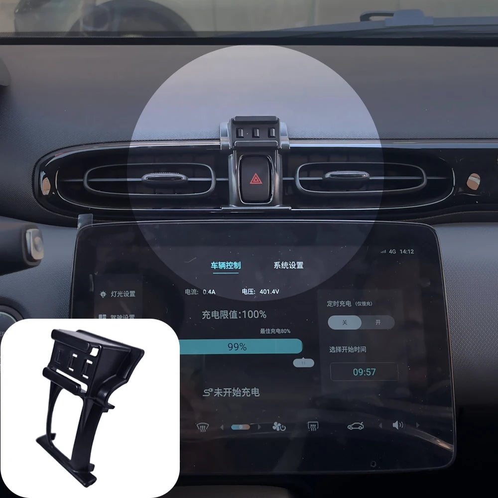 For Leapmotor T03 2020 2021 2022 2023 2024 Car Phone Holder Wireless Charging Bracket Base Gravity Stand Phone Mount Accessories