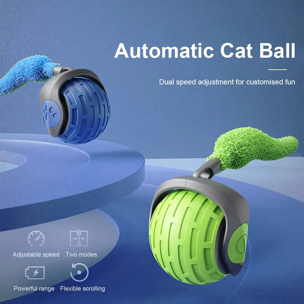 Cat Interactive Ball Toys Rechargeable Smart Pet Electric Toy Dog Cat Training Imitate Mouse Cat Training Teaser Kitten Cat Ball