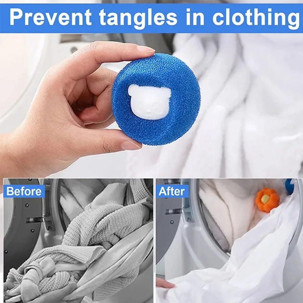 3-10 Pcs Reusable Laundry Balls Pet Hair Remover Washing Machine Lint Catcher Filter Balls Lint & Fur Remover for Clothes Home