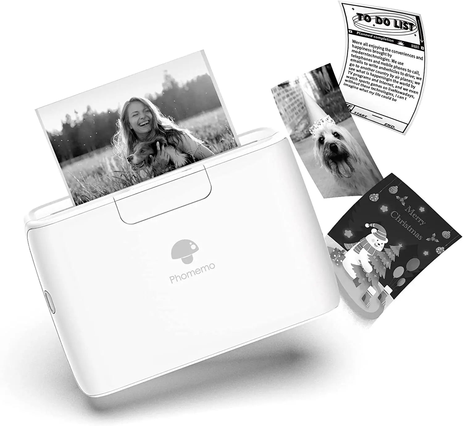 Phomemo M04S 110mm Portable Printer 304dpi Bluetooth Inkless Thermal Printer Support 53/80/110mm Thermal Paper for Mobile Phone