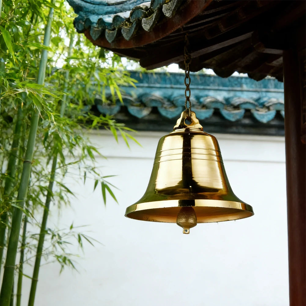 1pc Brass Bell Pendants 5/6/7Inch Wind Bell Hanging Decoration Jingle Bells For Festival Party Garden Home Decor Wind Chimes