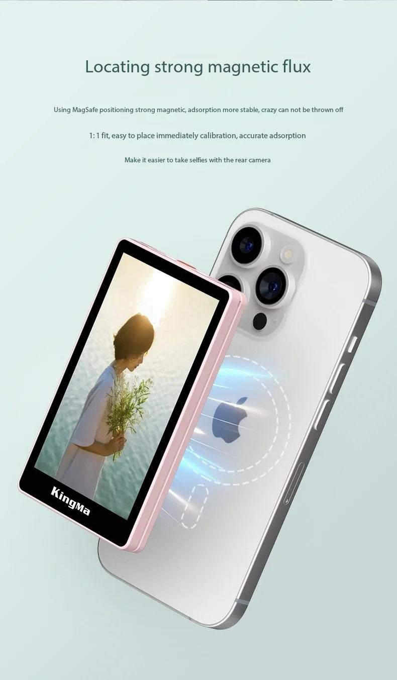 KingMa PH01 PH02 Monitor Screen for using phone rear camera for Smartphone Selfie Vlog Video Recording Live Stream