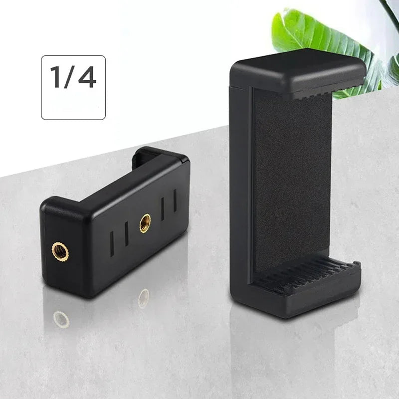 For Tripod Mobile Smart Phone Universal Accessories Stand Mount Tripod Stand Phone Clip 1/4 Inch Screw Hole Holder