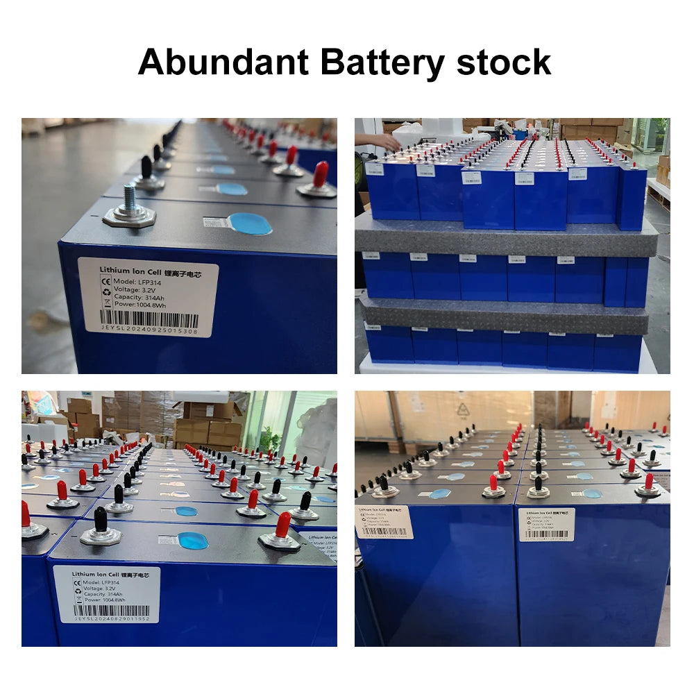 EU Hot Sale 280AH 304AH 314AH LiFePO4 Battery Grade A Rechargeable Cell Solar Home Storage EV Marine Boat Caravan EU VAT FREE