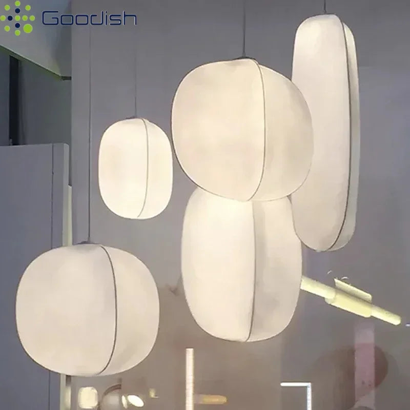 Vintage Industrial Art Cloth Fabric Paper LED Pendant Lights Creative Hand Knitted Lamps for Bedroom Home Decoration Chandelier