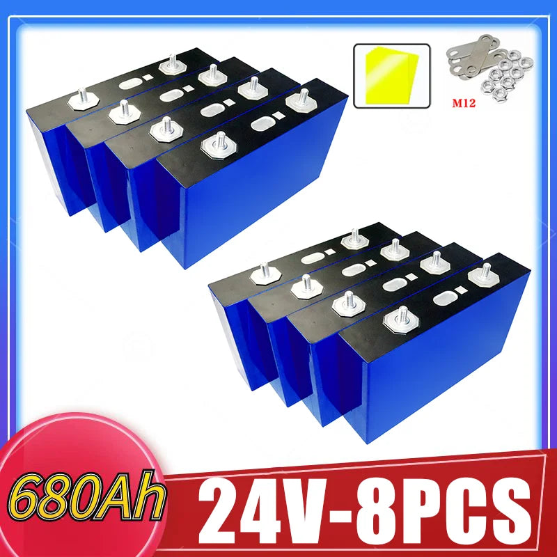 3.2V 105AH 230AH 250AH 280AH 304K 314AH 680AH EVE LifePO4 Battery Grade A Rechargeable DIY 12V 24V 48V for RV EV Home Energy