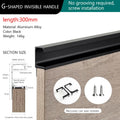 Concealed Edge Banding Kitchen Cabinet Door Recessed Handles Drawers Finger Pulls With 18mm Wood Boards G-Shape Groove-Free