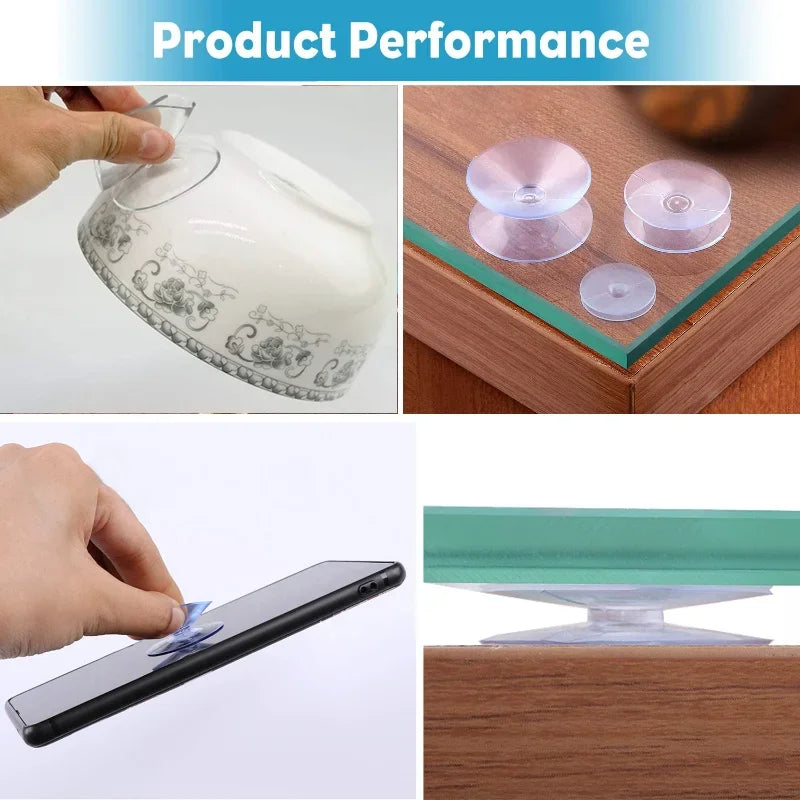 5/20PCS Double Sided Suction Cup DIY Oxygen Tube Fixed Sucker Pads Glass Car Window Kitchen Table Top Spacer Holders 20/30/35mm