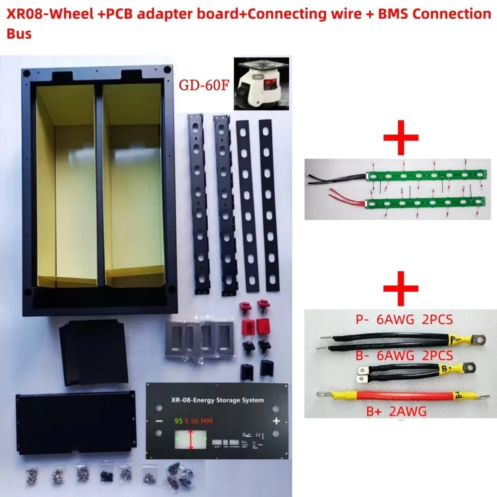 XR08-48V280AH 16S48V Solar Home Energy Storage LiFePO4 Battery bank/Case/Box DIY Kit for JK-BMS-3.2LCD EVE CATL 280AH 302AH