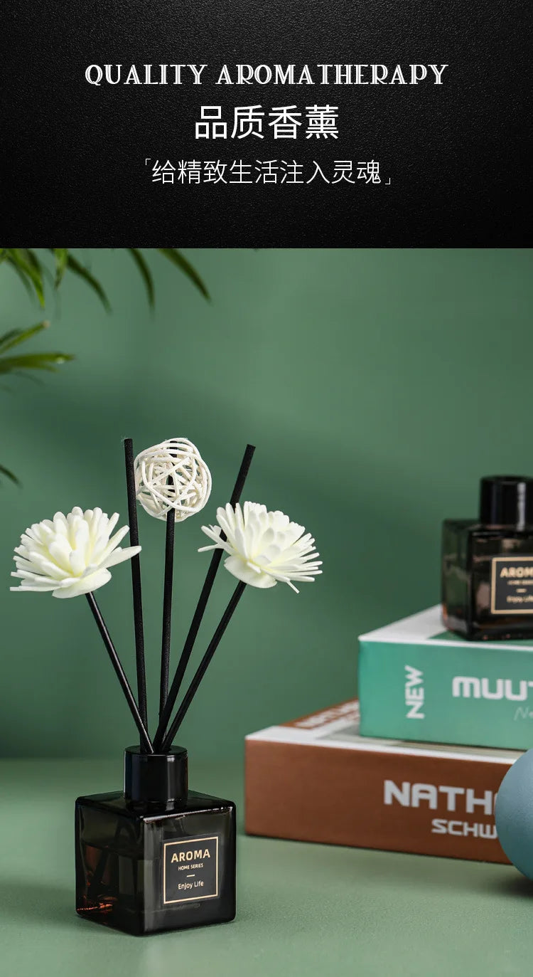 50ml Home Series Aromatherapy Reed Diffuser Oil Long Lasting Indoor Home Perfume Air Freshener Oil Set for Hotel Home Toilet